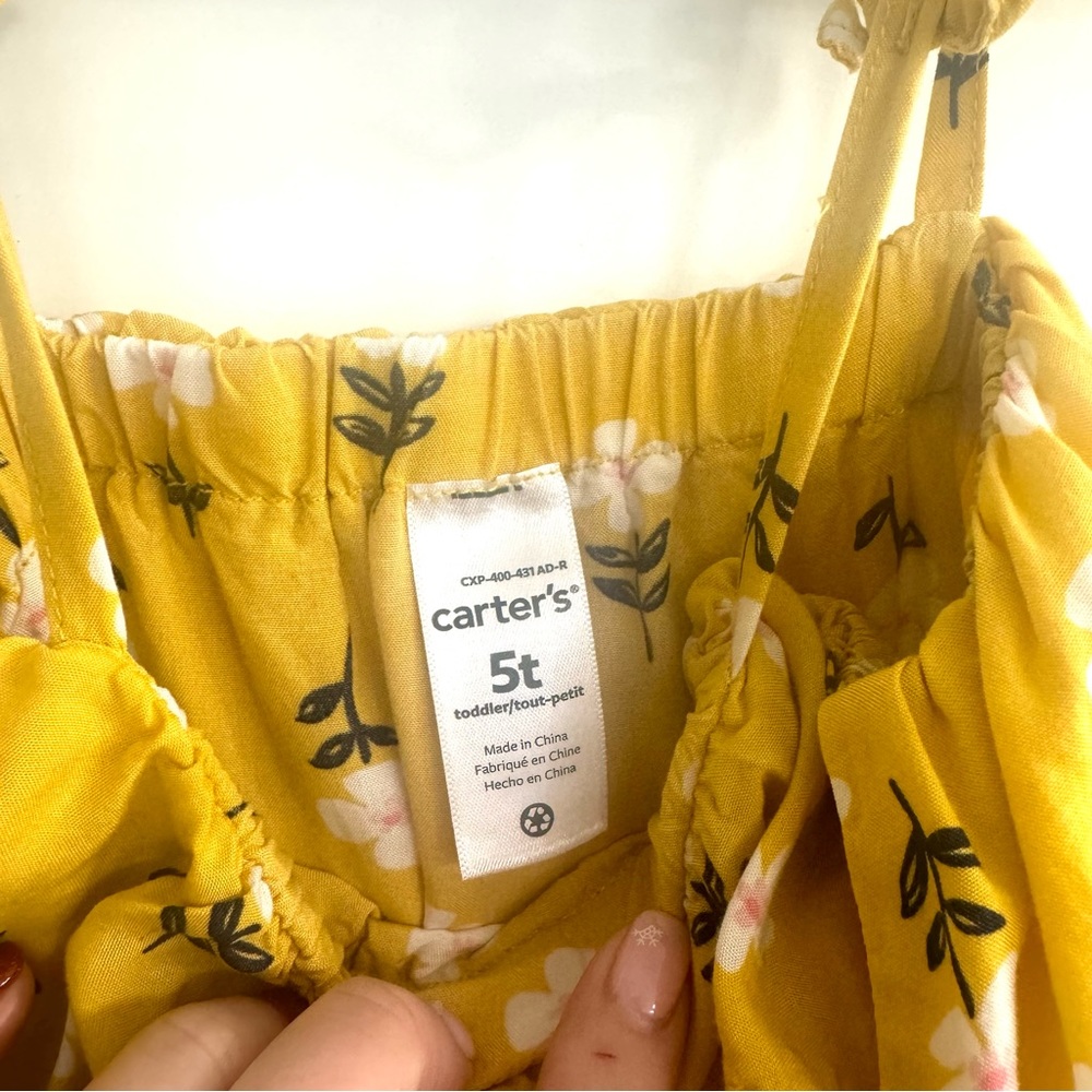 Carter’s Girls Ruffle Dress, 5T - Picture 4 of 5